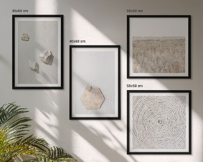 Polyptychon mit rahmen Leichte Boho-Sandtexturen