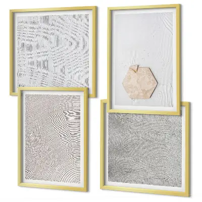 Wanddeko-Set mit leichten Boho-Sandstrukturen