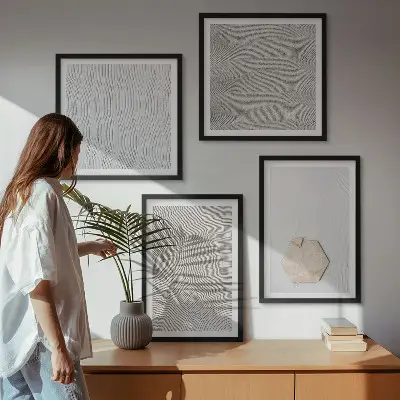 Wanddeko-Set mit leichten Boho-Sandstrukturen
