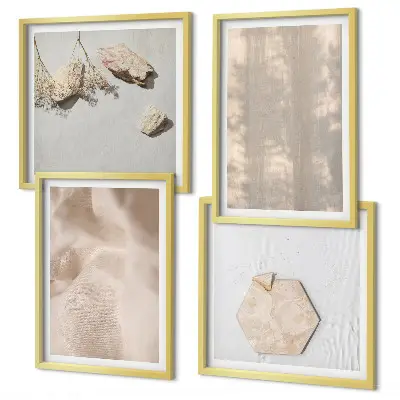 Wanddeko-Set mit dezenten Boho-Naturtexturen