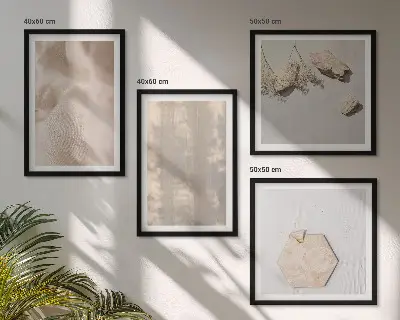 Wanddeko-Set mit dezenten Boho-Naturtexturen