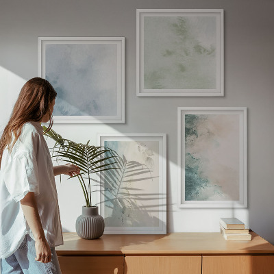 Polyptychon mit rahmen Aquarell-Leinwandstil