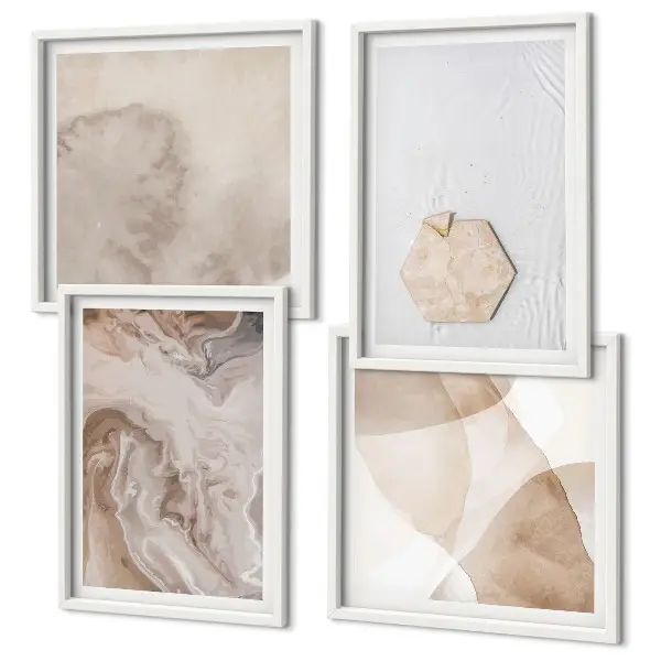 Wanddeko-Set mit abstraktem Design und Naturinspiration