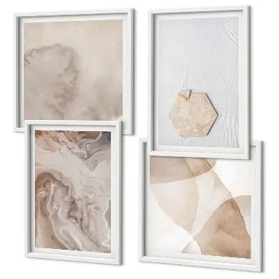 Wanddeko-Set mit abstraktem Design und Naturinspiration