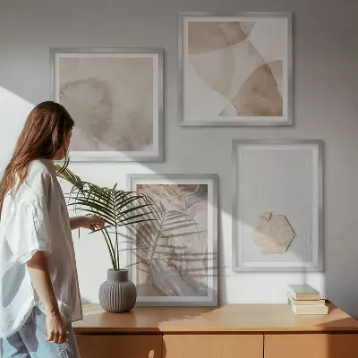 Wanddeko-Set mit abstraktem Design und Naturinspiration