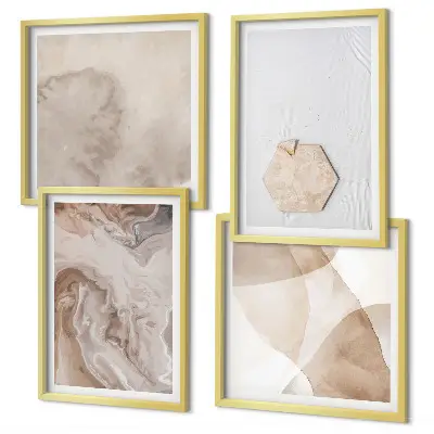 Wanddeko-Set mit abstraktem Design und Naturinspiration
