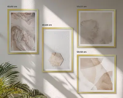 Wanddeko-Set mit abstraktem Design und Naturinspiration