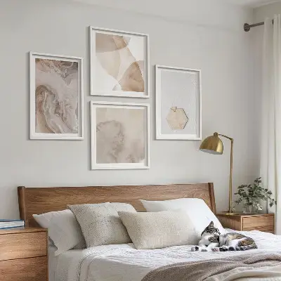 Wanddeko-Set mit abstraktem Design und Naturinspiration