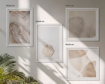 Wanddeko-Set mit abstraktem Design und Naturinspiration