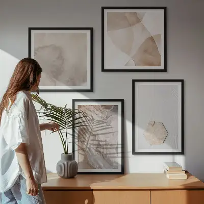 Wanddeko-Set mit abstraktem Design und Naturinspiration