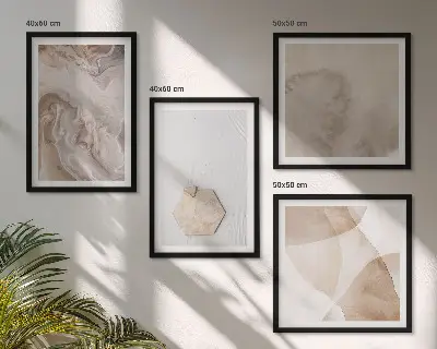 Wanddeko-Set mit abstraktem Design und Naturinspiration