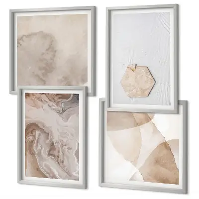 Wanddeko-Set mit abstraktem Design und Naturinspiration