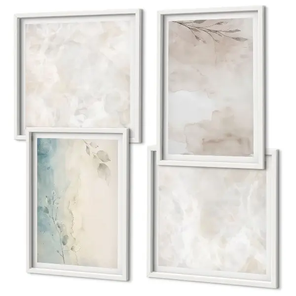 Aquarellmalerei Textur als gerahmtes Polyptychon