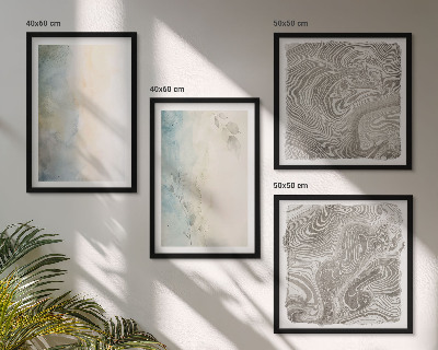 Wanddeko-set Zarte Aquarellkartons