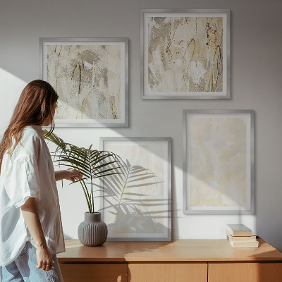 Wanddeko-set Helles Strukturfarbendesign