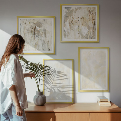 Wanddeko-set Helles Strukturfarbendesign