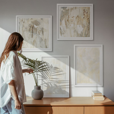 Wanddeko-set Helles Strukturfarbendesign