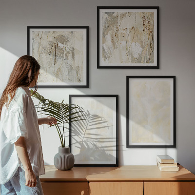 Wanddeko-set Helles Strukturfarbendesign