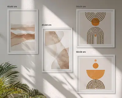 Strukturen schattieren Minimalismus als gerahmtes Polyptychon
