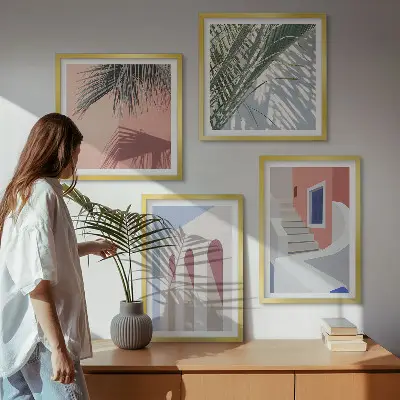 Wanddeko-Set mit Illustrationen der Stadtarchitektur