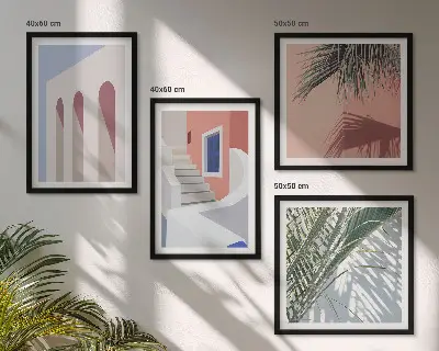 Wanddeko-Set mit Illustrationen der Stadtarchitektur