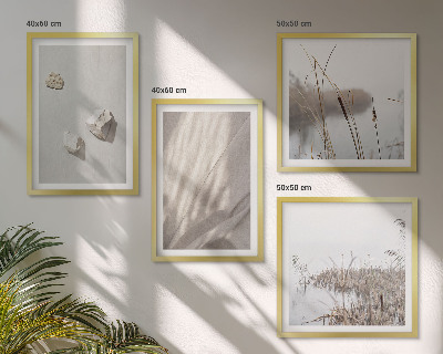 Polyptychon mit rahmen Nahaufnahmen der Struktur im Boho-Stil