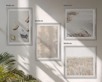 Wanddeko-Set mit Boho-Naturtexturen
