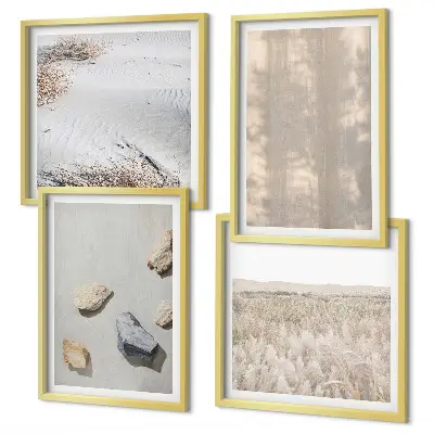 Wanddeko-Set mit Boho-Naturtexturen