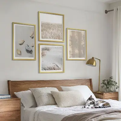 Wanddeko-Set mit Boho-Naturtexturen