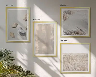 Wanddeko-Set mit Boho-Naturtexturen
