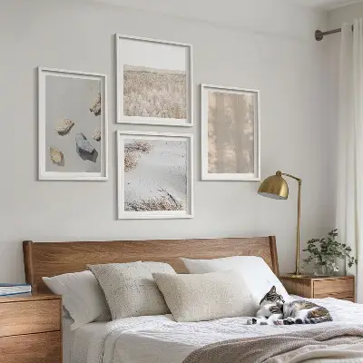Wanddeko-Set mit Boho-Naturtexturen