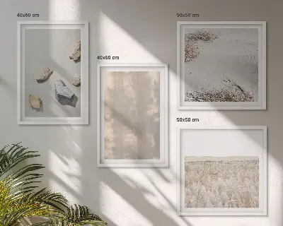 Wanddeko-Set mit Boho-Naturtexturen