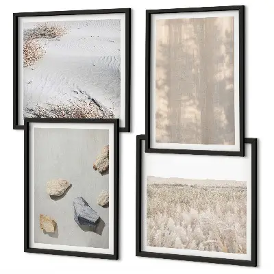 Wanddeko-Set mit Boho-Naturtexturen