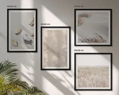 Wanddeko-Set mit Boho-Naturtexturen