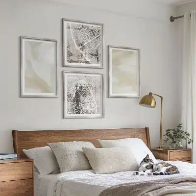 Minimalismus der Farbstruktur Polyptychon mit Rahmen