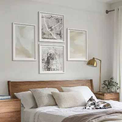 Minimalismus der Farbstruktur Polyptychon mit Rahmen