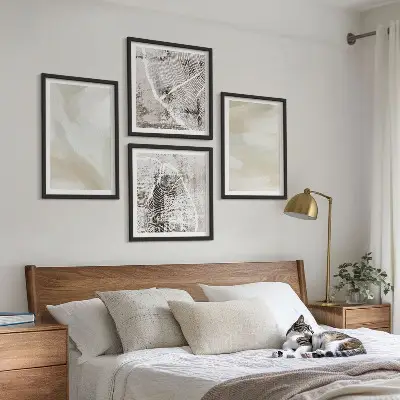 Minimalismus der Farbstruktur Polyptychon mit Rahmen