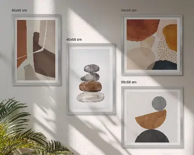 Wanddeko-Set abstrakte Malerei