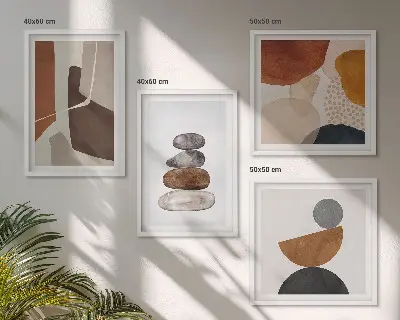 Wanddeko-Set abstrakte Malerei