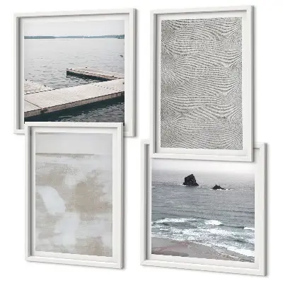Polyptychon mit Rahmen abstraktes Design mit modernen Texturen
