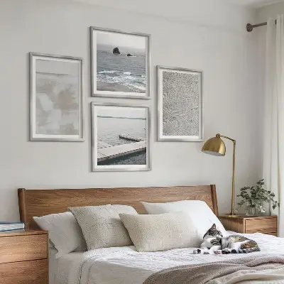 Polyptychon mit Rahmen abstraktes Design mit modernen Texturen