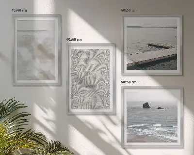 Polyptychon mit Rahmen abstraktes Design mit modernen Texturen