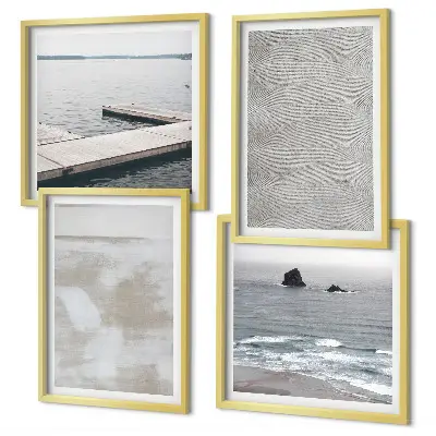 Polyptychon mit Rahmen abstraktes Design mit modernen Texturen