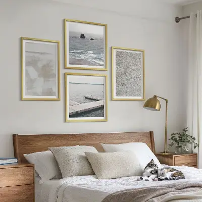 Polyptychon mit Rahmen abstraktes Design mit modernen Texturen