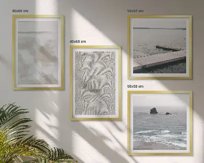 Polyptychon mit Rahmen abstraktes Design mit modernen Texturen