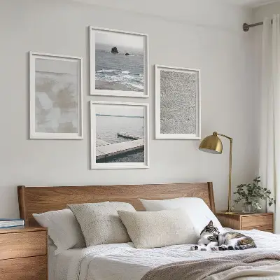 Polyptychon mit Rahmen abstraktes Design mit modernen Texturen