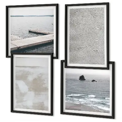 Polyptychon mit Rahmen abstraktes Design mit modernen Texturen