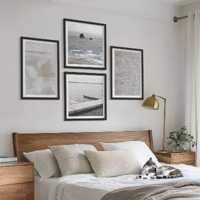 Polyptychon mit Rahmen abstraktes Design mit modernen Texturen