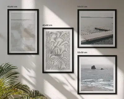 Polyptychon mit Rahmen abstraktes Design mit modernen Texturen