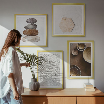Polyptychon mit rahmen Texturen in der modernen Kunst